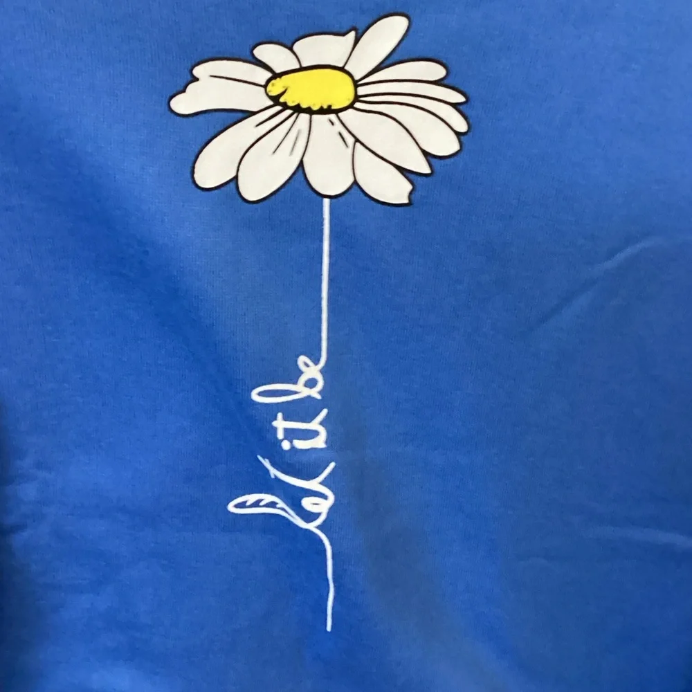 Blue Daisy Graphic Sweatshirt - Picture 4 of 5